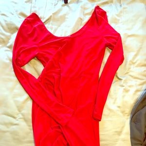 Sexy red high-low dress